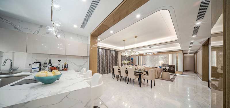 深圳龍崗中心城現代輕奢風格家裝新房三居室裝修西廚吧臺 深圳龍崗中心城現代輕奢風格家裝新房三居室裝修西廚吧臺