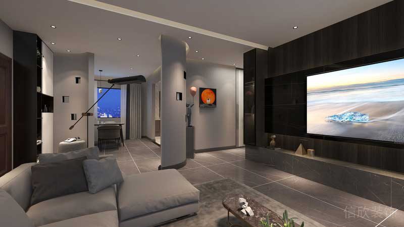 深圳羅湖區后現代家庭住房裝修設計方案客廳電視背景墻 深圳羅湖區后現代家庭住房裝修設計方案客廳電視背景墻