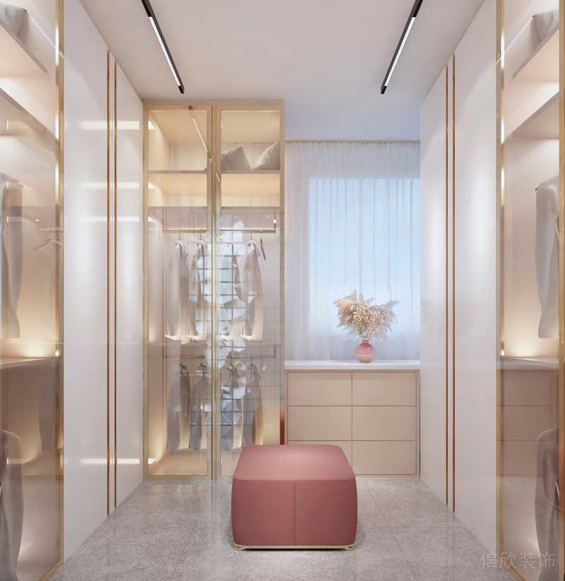 深圳福田區輕奢風格家庭三居室裝修設計衣帽間 深圳福田區輕奢風格家庭三居室裝修設計衣帽間