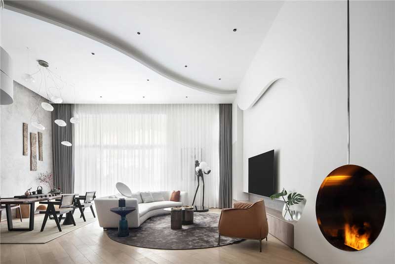 深圳龍華區現代中式風格舊房裝修改造完工后實景圖客廳天花 深圳龍華區現代中式風格舊房裝修改造完工后實景圖客廳天花