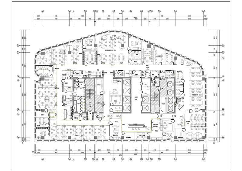 寶安區(qū)簡約風(fēng)格辦公室裝修設(shè)計(jì)二層平面布置圖