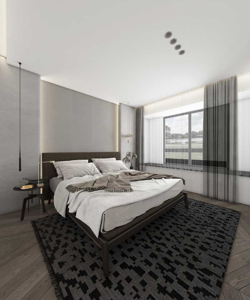 深圳碧桂園現(xiàn)代風(fēng)格樣板間裝修設(shè)計主人房