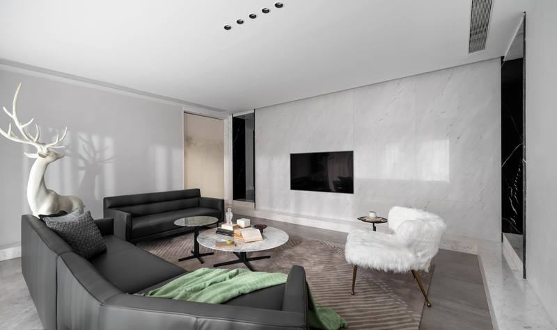 深圳羅湖區(qū)極簡風(fēng)80平方復(fù)式小戶型裝修設(shè)計(jì)電視背景墻 深圳羅湖區(qū)極簡風(fēng)80平方復(fù)式小戶型裝修設(shè)計(jì)電視背景墻