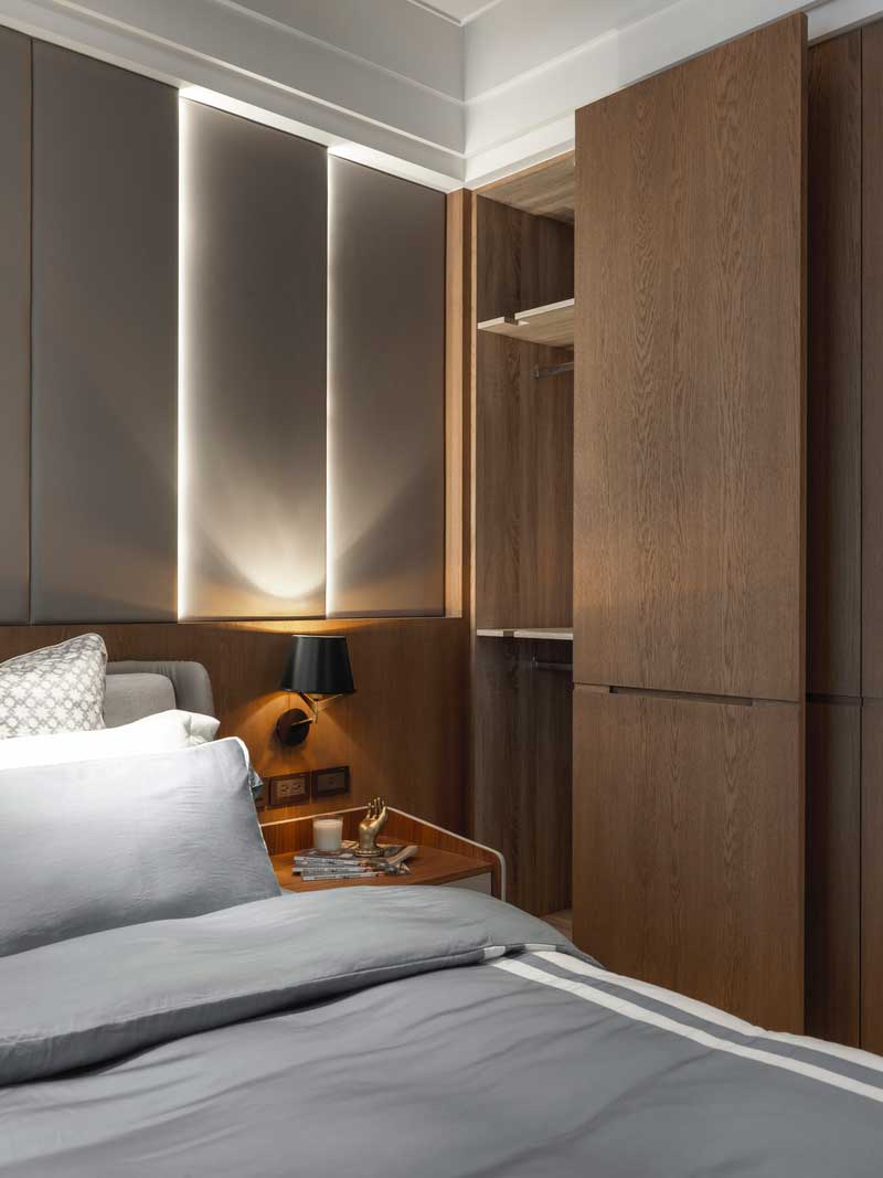 深圳羅湖區現代風格100平方家庭裝修工程案例主臥背景墻 深圳羅湖區現代風格100平方家庭裝修工程案例主臥背景墻