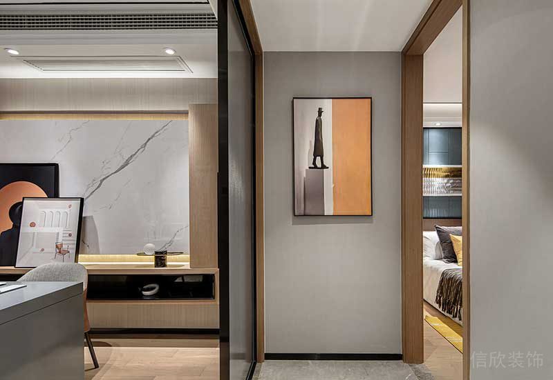 深圳鹽田區現代輕奢風家庭住房裝修設計案例過道 深圳鹽田區現代輕奢風家庭住房裝修設計案例過道