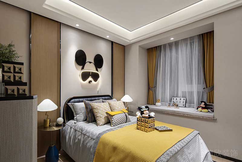 深圳鹽田區現代輕奢風家庭住房裝修設計案例兒童房 深圳鹽田區現代輕奢風家庭住房裝修設計案例兒童房