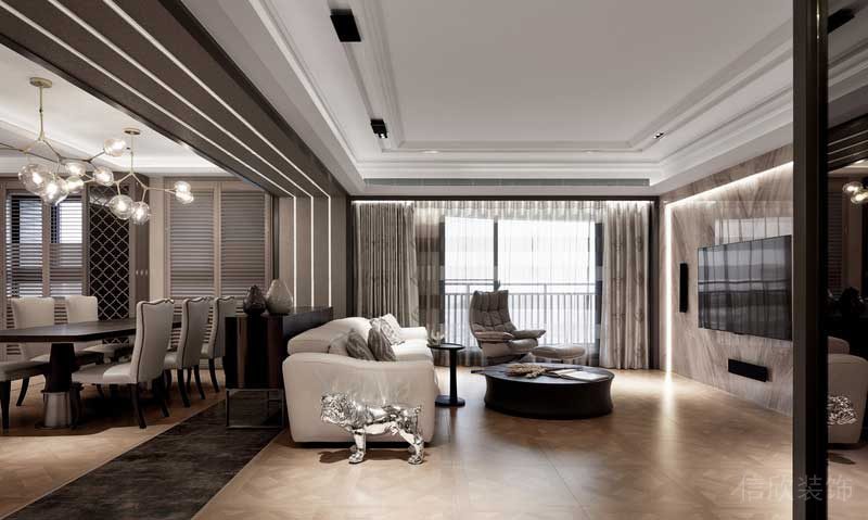 深圳福田區(qū)美式極簡風(fēng)格家庭裝修設(shè)計(jì)案例客餐廳 深圳福田區(qū)美式極簡風(fēng)格家庭裝修設(shè)計(jì)案例客餐廳
