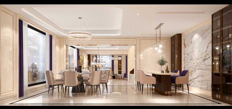 深圳南山區前海輕奢風格新房三居室裝修餐廳 深圳南山區前海輕奢風格新房三居室裝修餐廳