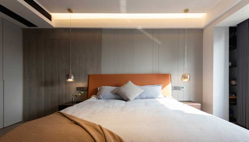 深圳羅湖區(qū)現(xiàn)代簡(jiǎn)約家庭新房裝修主臥