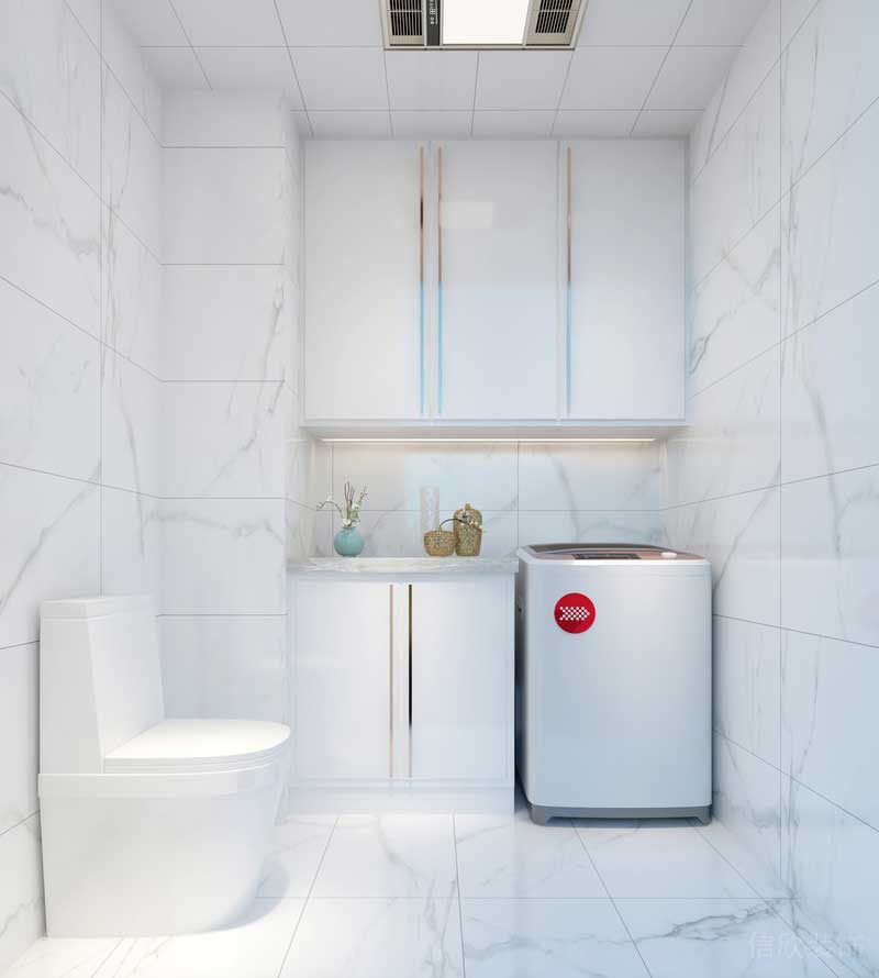 深圳福田區輕奢風格家庭三居室裝修設計衛生間洗衣區 深圳福田區輕奢風格家庭三居室裝修設計衛生間洗衣區