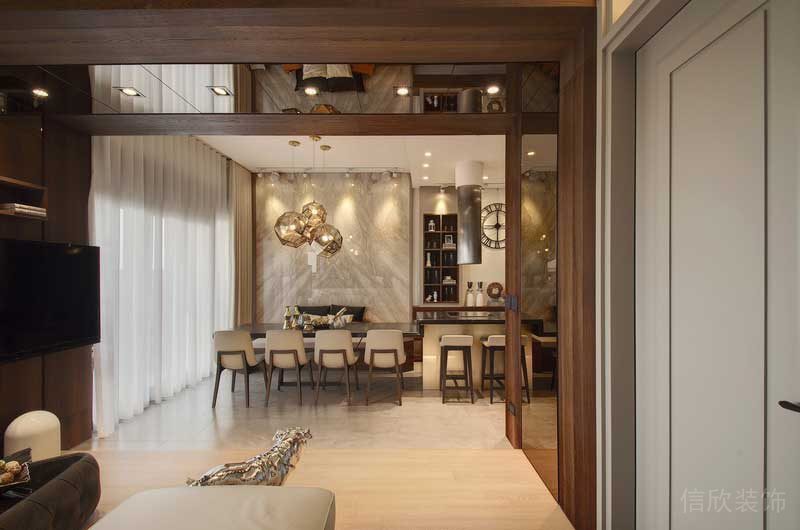 深圳福田區(qū)景田輕奢風(fēng)小戶型裝修設(shè)計餐廳