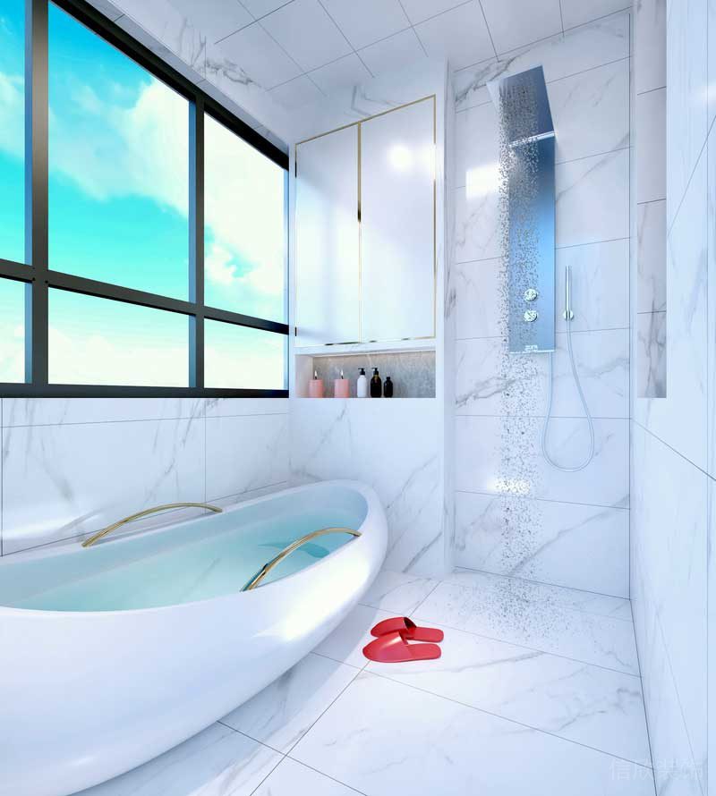 深圳福田區輕奢風格家庭三居室裝修設計衛生間洗浴區 深圳福田區輕奢風格家庭三居室裝修設計衛生間洗浴區