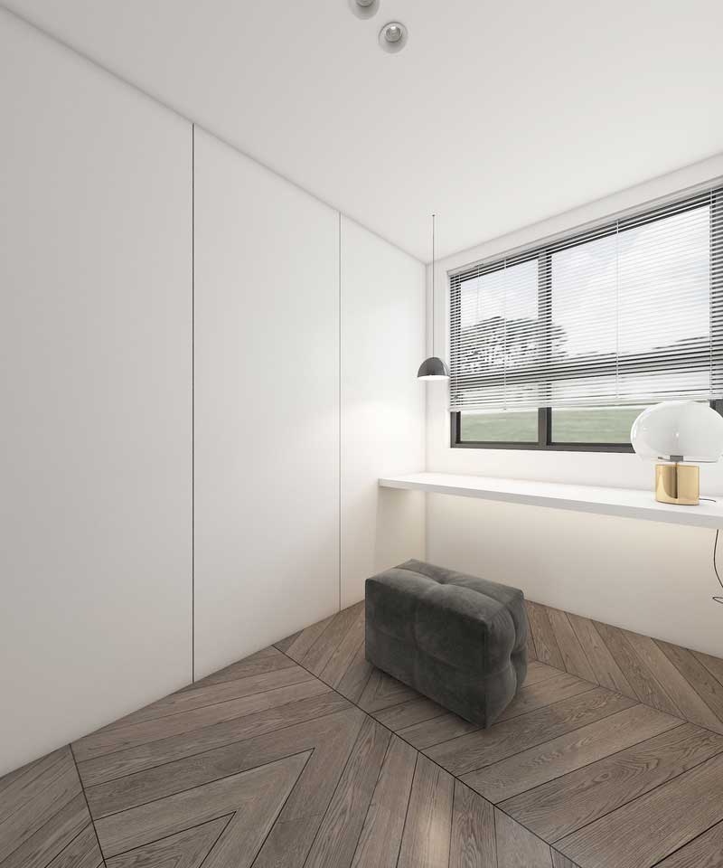 深圳碧桂園現(xiàn)代風(fēng)格樣板間裝修設(shè)計客房衣帽間