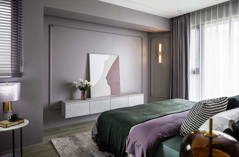 深圳羅湖輕奢風格家庭新房裝修設計工程主臥軟裝陳設 深圳羅湖輕奢風格家庭新房裝修設計工程主臥軟裝陳設