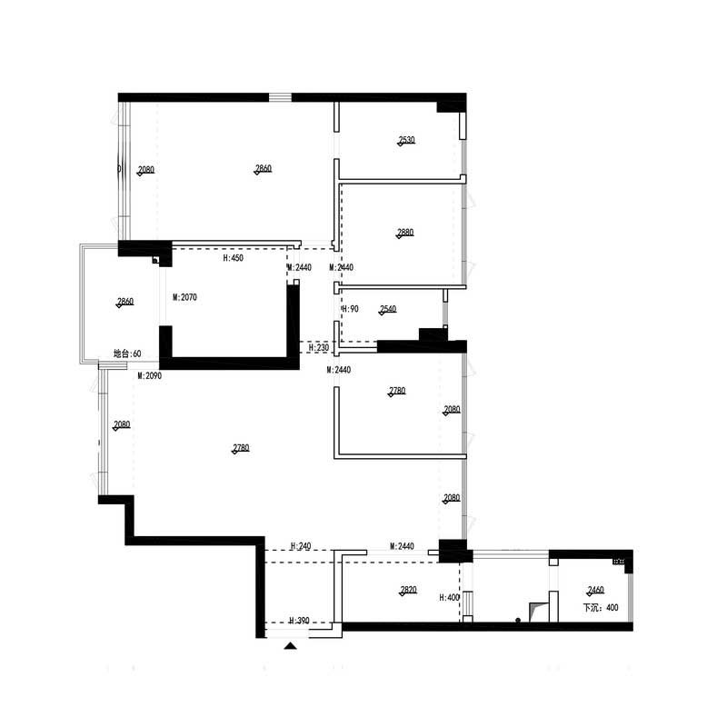 原始戶型結構方正,南北通透,是比較理想的戶型選擇。結合業主的需求需要改變的區域:1.入戶門正對主臥,業主要求需要規避。2.廚房面積比較小不適合業主家庭的使用。同時生活陽臺位置尷尬,儲物間需要保留。3.靠近餐廳的房間需規劃為多功能房間。 4.主臥要增加衣帽間以及主衛要浴缸,同時需要單獨的淋浴間。 原始戶型結構方正,南北通透,是比較理想的戶型選擇。結合業主的需求需要改變的區域:1.入戶門正對主臥,業主要求需要規避。2.廚房面積比較小不適合業主家庭的使用。同時生活陽臺位置尷尬,儲物間需要保留。3.靠近餐廳的房間需規劃為多功能房間。 4.主臥要增加衣帽間以及主衛要浴缸,同時需要單獨的淋浴間。