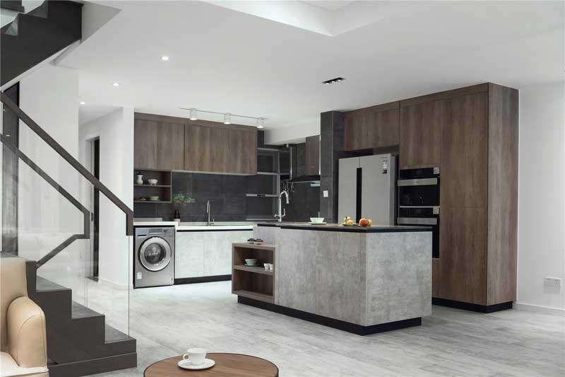 深圳羅湖區簡約風格120平方三房裝修案例開放式廚房 深圳羅湖區簡約風格120平方三房裝修案例開放式廚房