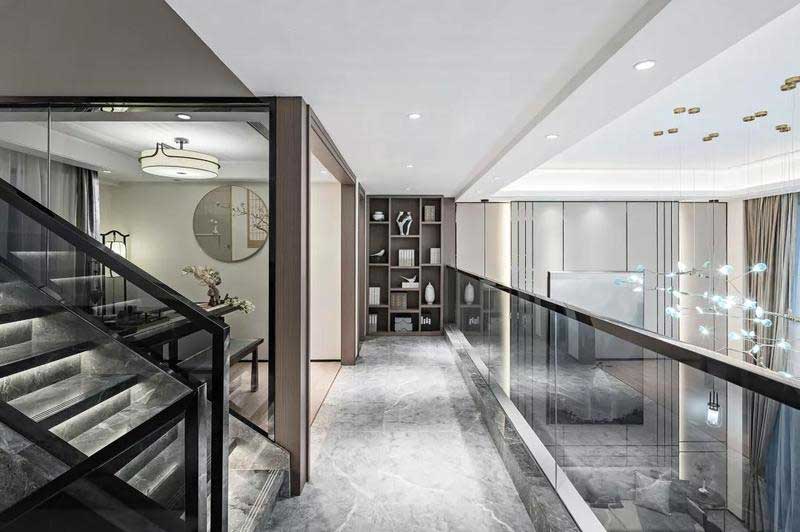 深圳鹽田新中式風(fēng)格別墅樣板房設(shè)計圖二層走廊 深圳鹽田新中式風(fēng)格別墅樣板房設(shè)計圖二層走廊