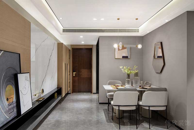 深圳鹽田區現代輕奢風家庭住房裝修設計案例餐廳 深圳鹽田區現代輕奢風家庭住房裝修設計案例餐廳