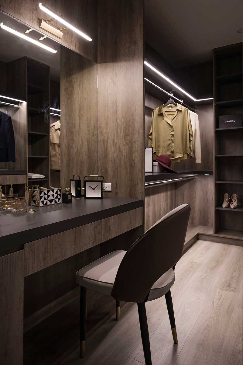 深圳羅湖輕奢風格家庭新房裝修設計工程衣帽間梳妝臺 深圳羅湖輕奢風格家庭新房裝修設計工程衣帽間梳妝臺