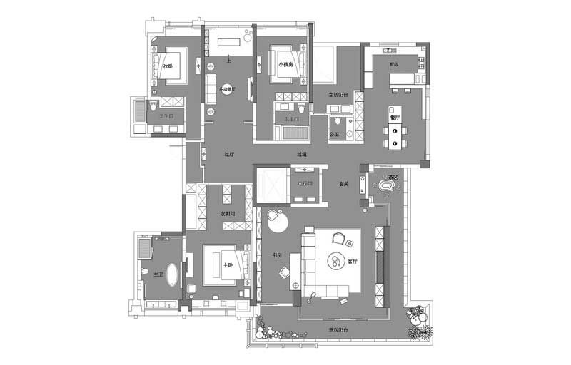 深圳龍崗區(qū)黑白灰極簡(jiǎn)風(fēng)家居裝修竣工實(shí)景圖平面布置圖 深圳龍崗區(qū)黑白灰極簡(jiǎn)風(fēng)家居裝修竣工實(shí)景圖平面布置圖