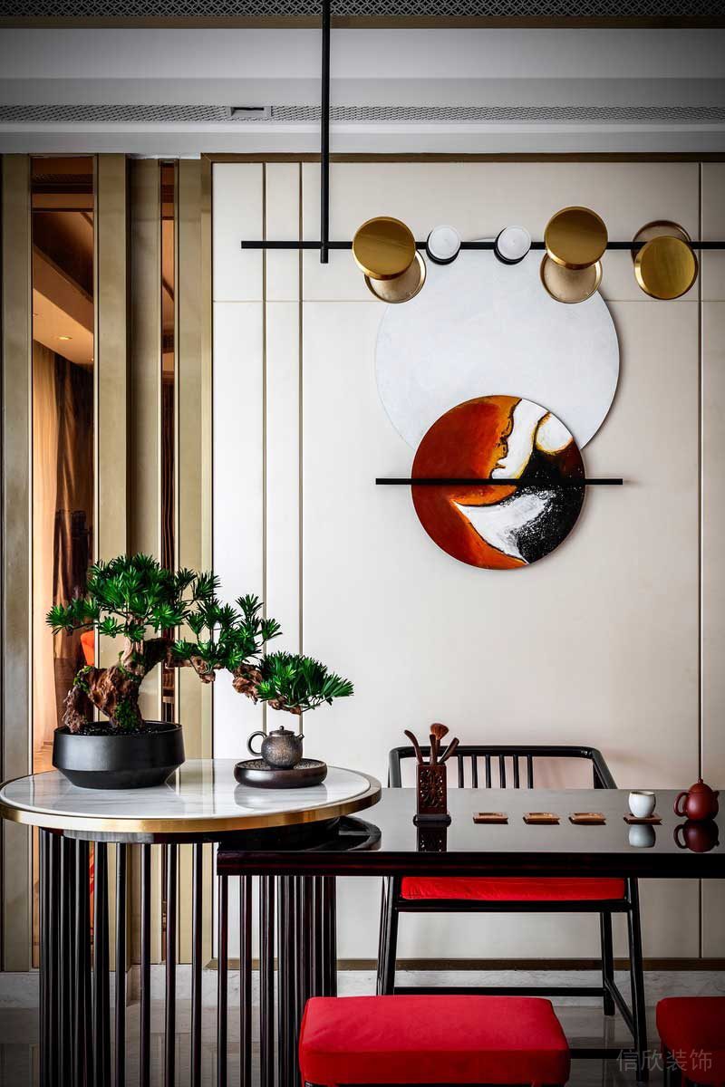 深圳龍華家裝復古輕奢風裝修設計茶臺 深圳龍華家裝復古輕奢風裝修設計茶臺