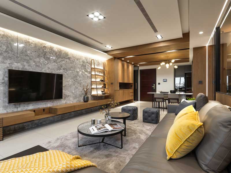 深圳羅湖區現代風格100平方家庭裝修工程案例客餐廳 深圳羅湖區現代風格100平方家庭裝修工程案例客餐廳