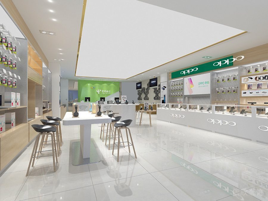 深圳龍崗區(qū)華潤(rùn)萬(wàn)象匯現(xiàn)代風(fēng)格oppo專賣(mài)店裝修設(shè)計(jì)體驗(yàn)區(qū)
