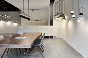 中山光影燈飾展廳裝修設(shè)計(jì) 餐廳吊燈