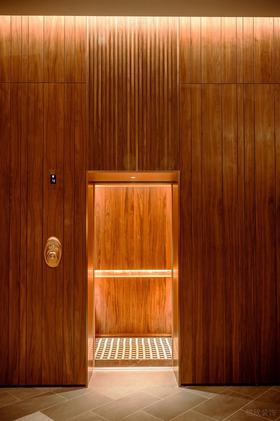 北歐風(fēng)格辦公場所電梯空間裝修圖