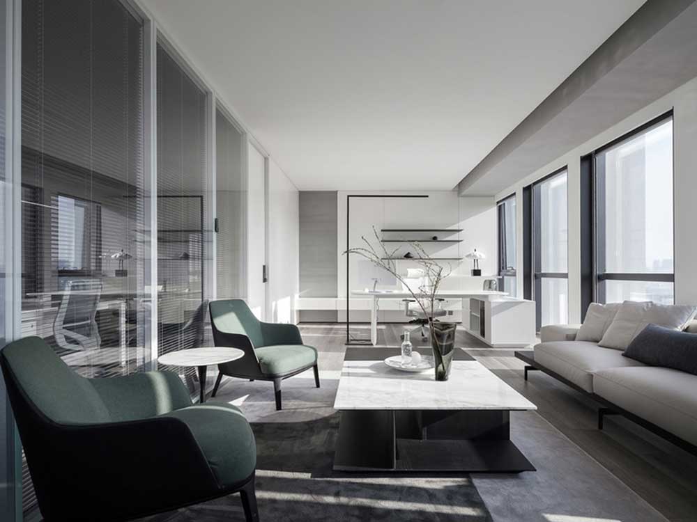 南山區(qū)弘毅大廈簡(jiǎn)約風(fēng)格辦公室設(shè)計(jì)案例總經(jīng)理辦公室