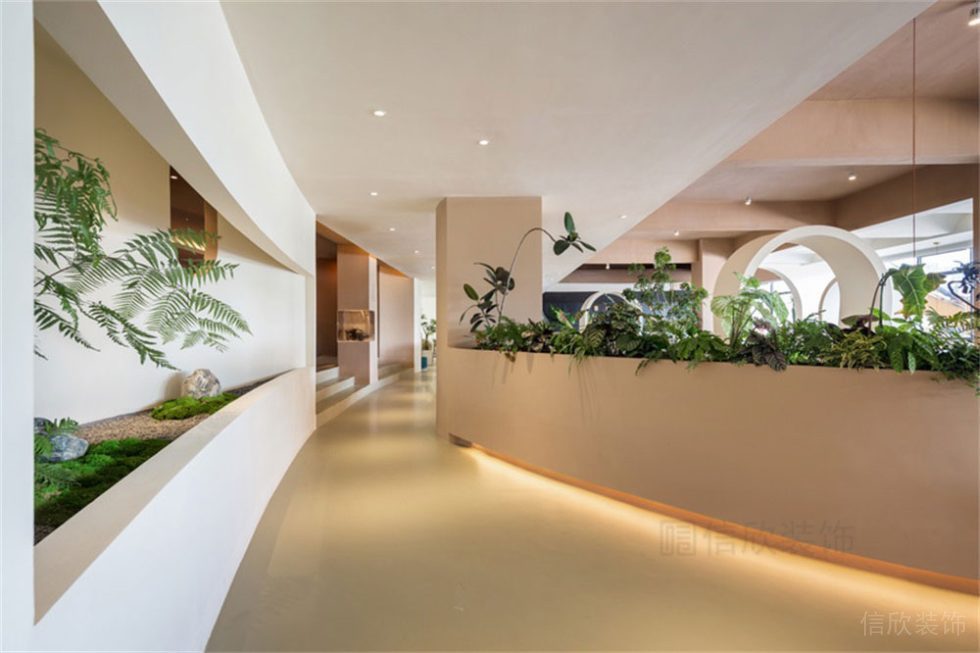 深圳簡(jiǎn)約風(fēng)格素食館裝修設(shè)計(jì)燈光效果