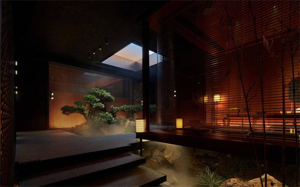 深圳寶安中式餐廳裝修樓梯地臺 深圳寶安中式餐廳裝修樓梯地臺