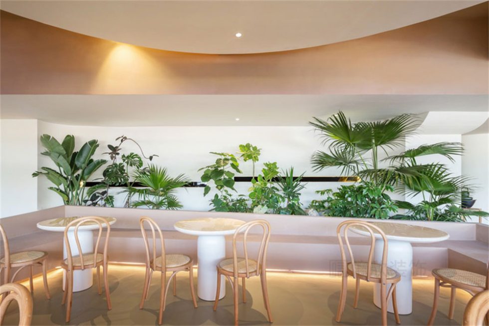 深圳簡約風格素食館裝修設計卡座用餐區 深圳簡約風格素食館裝修設計卡座用餐區