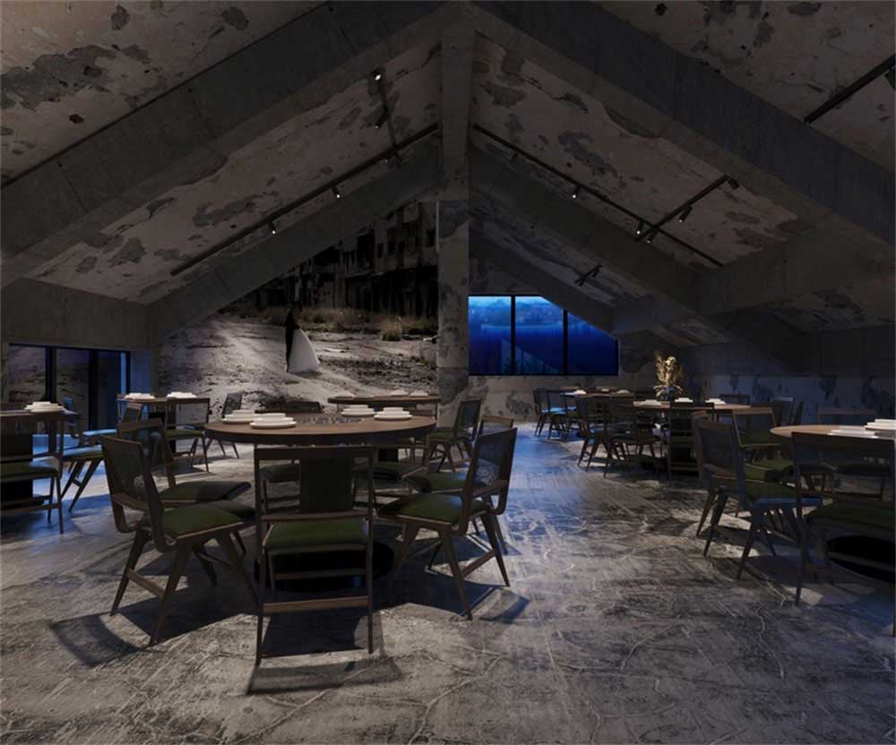 深圳龍華后現代工業混搭式異域風情餐廳裝修設計地面鋪設 深圳龍華后現代工業混搭式異域風情餐廳裝修設計地面鋪設