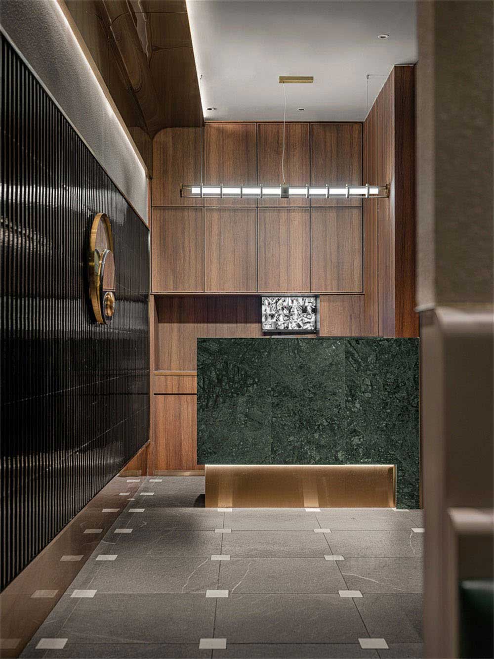 深圳寶安輕奢風(fēng)格鐵板燒餐廳裝修設(shè)計(jì)前臺(tái)服務(wù)區(qū) 深圳寶安輕奢風(fēng)格鐵板燒餐廳裝修設(shè)計(jì)前臺(tái)服務(wù)區(qū)