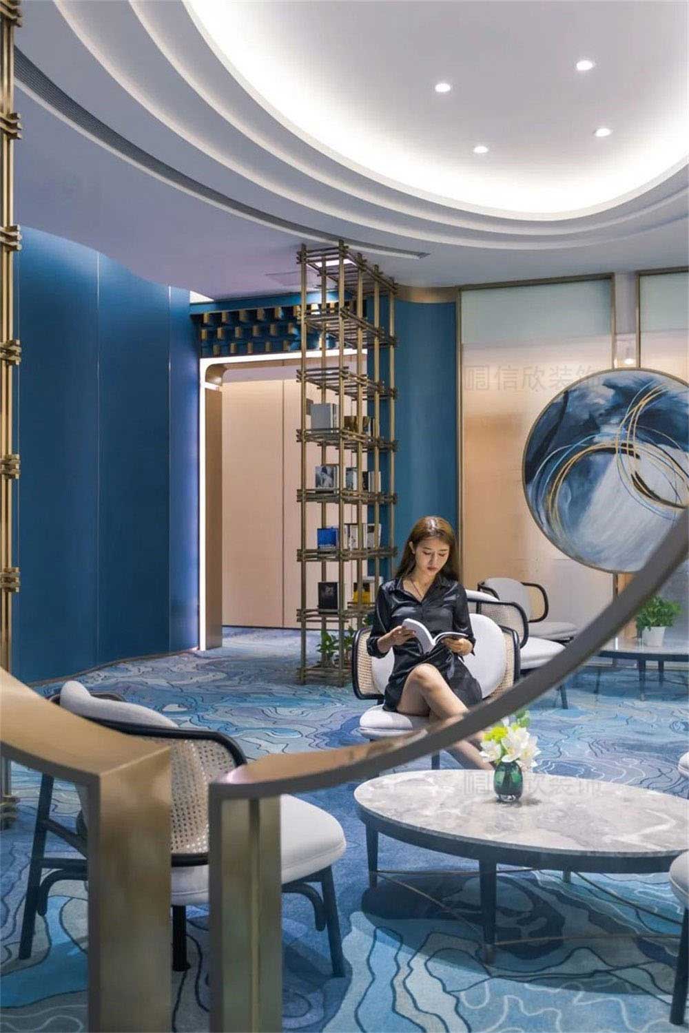 深圳龍崗藍調輕奢風格酒吧裝修設計家具組合 深圳龍崗藍調輕奢風格酒吧裝修設計家具組合
