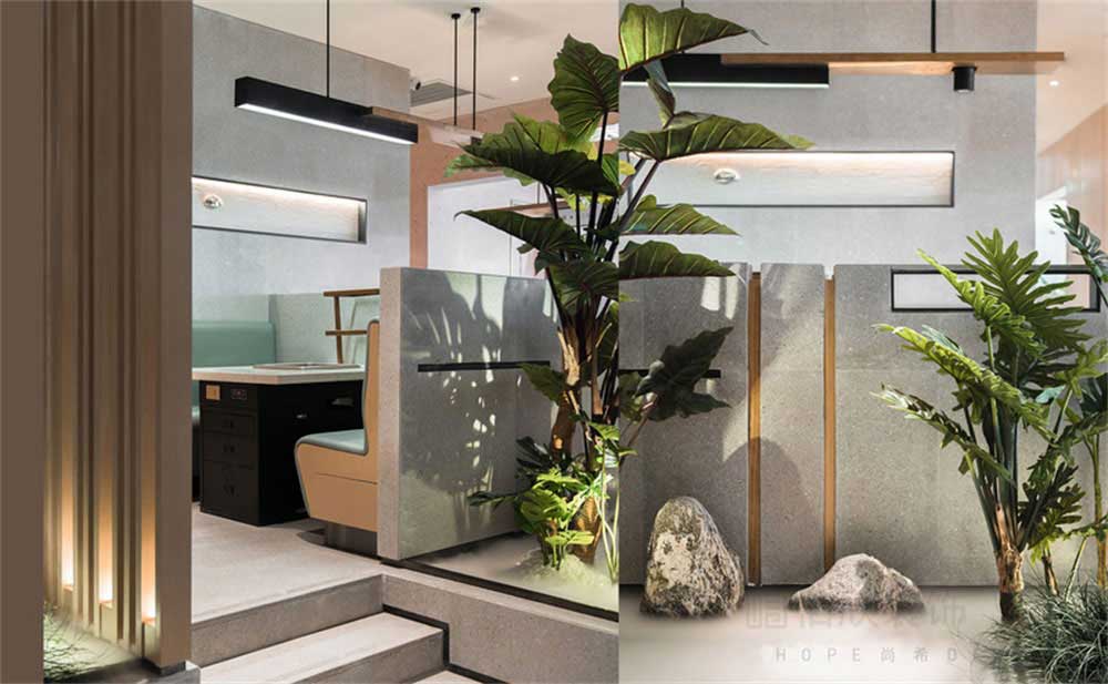 深圳南山現(xiàn)代簡約風(fēng)格火鍋店裝修設(shè)計(jì)綠植景觀 深圳南山現(xiàn)代簡約風(fēng)格火鍋店裝修設(shè)計(jì)綠植景觀