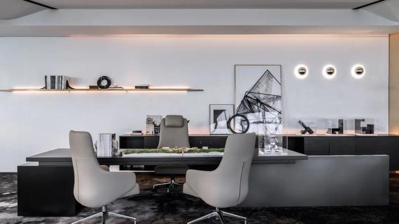 深圳龍崗區金地龍城中央現代簡約風格公司裝修軟裝陳設