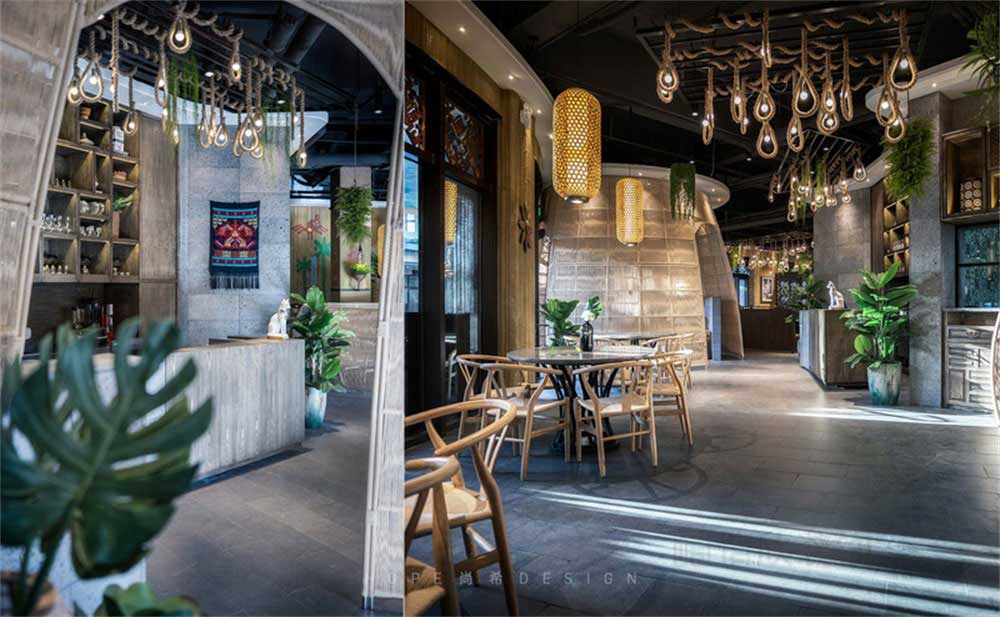 深圳鹽田混搭風(fēng)美食廣場(chǎng)裝修設(shè)計(jì)家具組合