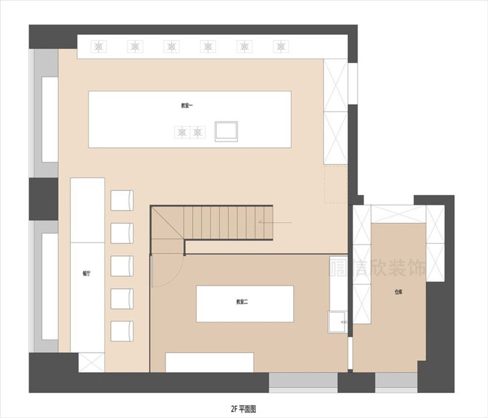 深圳市南山區茉莉的氧氣廚房-甜品中西餐培訓教室平面圖 深圳市南山區茉莉的氧氣廚房-甜品中西餐培訓教室平面圖