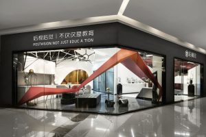 后事后覺教育培訓機構店鋪裝修玻璃櫥窗創意隔斷墻體設計效果圖