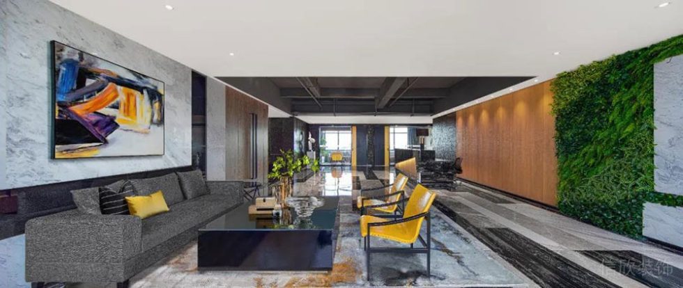 北歐工業(yè)辦公場(chǎng)所案例接待廳設(shè)計(jì)裝修圖