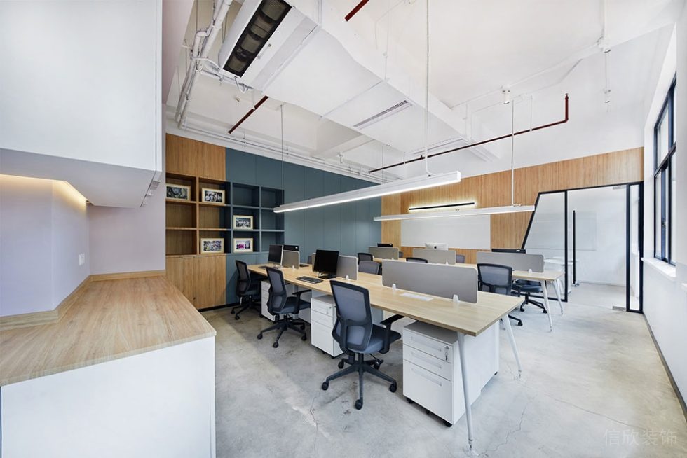 北歐工業(yè)風(fēng)商務(wù)辦公空間辦公區(qū)裝修圖