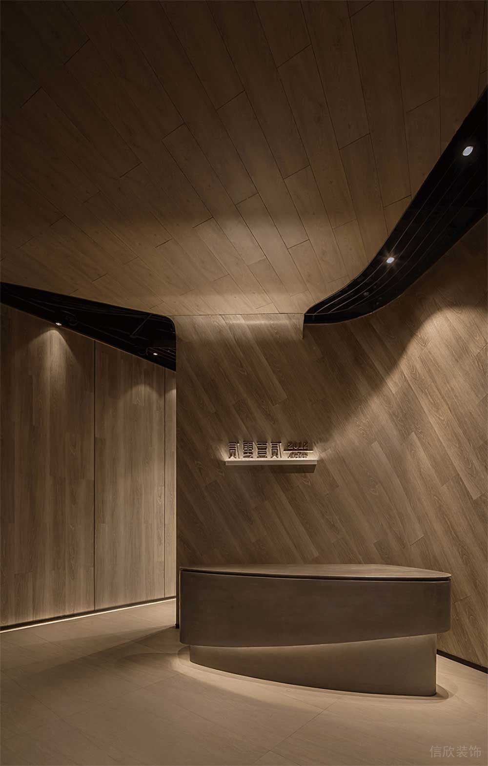 北歐簡約風(fēng)格商務(wù)辦公空間前臺(tái)接待廳裝修圖