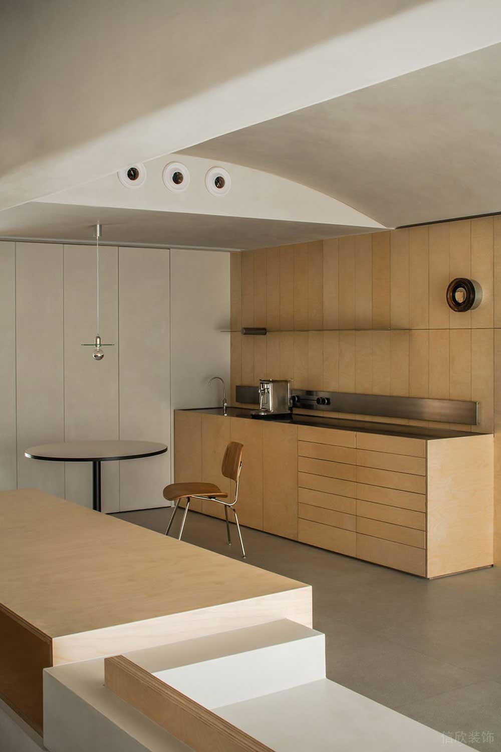 簡約北歐風(fēng)辦公室茶水間裝修圖