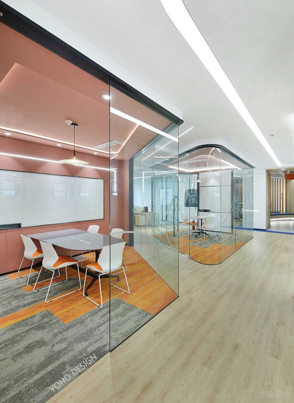 現(xiàn)代北歐風(fēng)格辦公空間過廊設(shè)計(jì)裝修圖