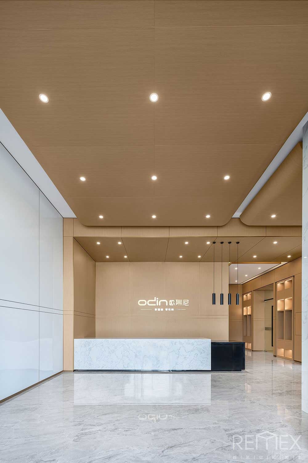 現(xiàn)代北歐風(fēng)商務(wù)辦公場所大堂設(shè)計(jì)裝修圖