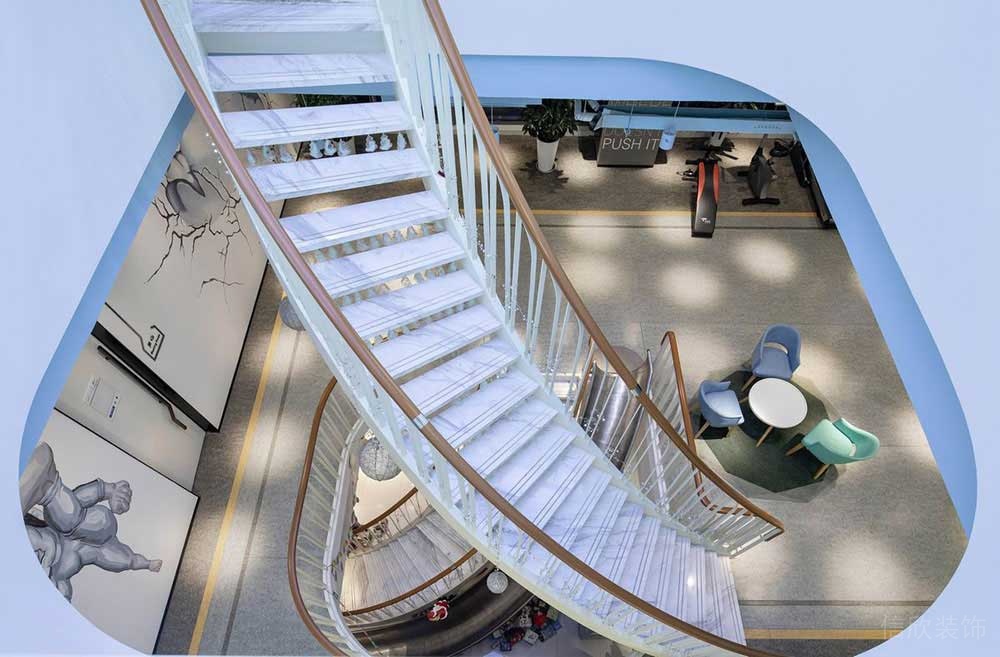 現(xiàn)代北歐風(fēng)商務(wù)辦公場所樓梯廳空間設(shè)計(jì)裝修圖