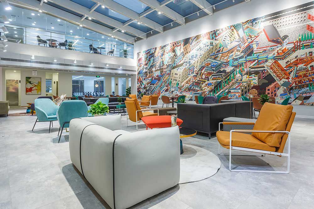 現(xiàn)代北歐風(fēng)商務(wù)辦公空間洽談廳設(shè)計(jì)裝修圖