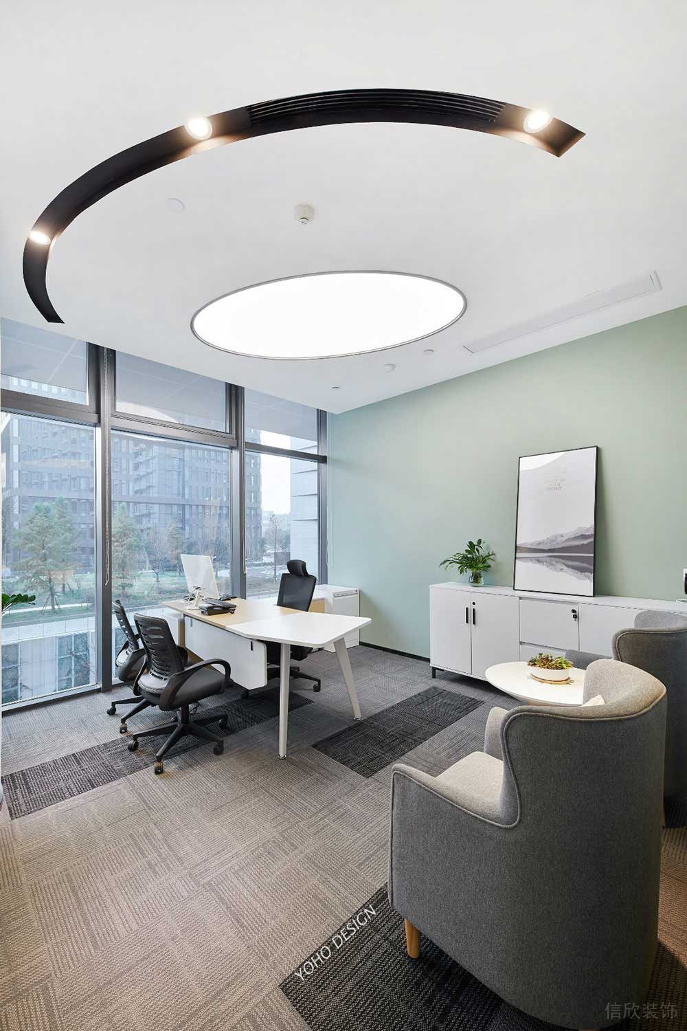 現(xiàn)代風(fēng)格商務(wù)辦公場(chǎng)所總監(jiān)辦公室空間設(shè)計(jì)裝修圖